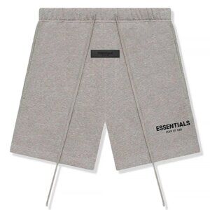 Gray Shorts Essentials Size S with Suede Letters | New with Original Bag